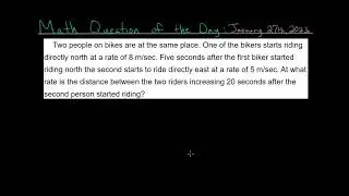 Math Question of the Day: January 27th, 2023