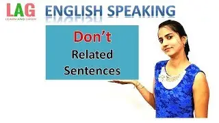Use of Don’t In Sentences | English Speaking