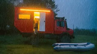 Caravan Camping in Heavy Rain