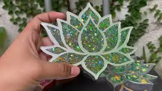 Flor de loto de resina Portavaso / Resin lotus flower