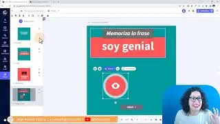 Cómo hacer un juego de memoria y password con Genially. Interacción Mostrar.