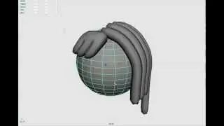 Poly hair simulation using Dynamic Curves