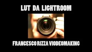 TUTORIAL - CREARE LUT CON LIGHTROOM PER PREMIERE