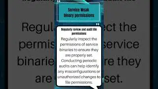 Service Weak binary permissions  in 60 seconds #shorts