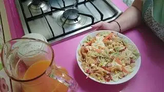 DELICIOUS BOWTIE PASTA SALAD FOR THIS NICE WEATHER, VERY FRESH AND HEALTHY