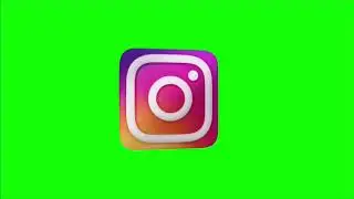 Green Screen 3D Instagram logo