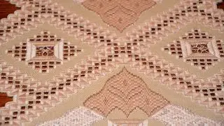 Vaughnie's Visions II Hardanger Bargello Салфетка в технике хардангер и барджелло. Готовая работа