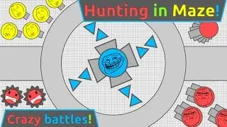 NEW BUFFED OVERLORD MAZE HUNTING!! - Diep.io New Overlord Buff Maze Vlog #4
