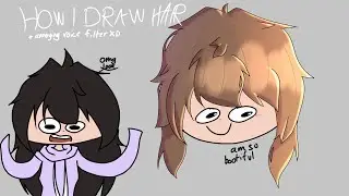 How I Draw Hair + annoying voice filter || Procreate