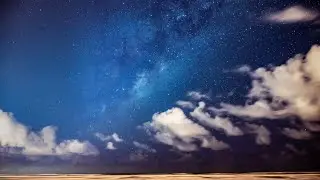 Beach Milky Way Stars Time Lapse | Piano Instrumental Music
