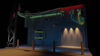 3D Modeling in Blender -Cyberpunk Street Part 9: Cameras and Lights