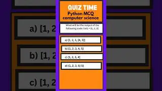 python MCQ s computer science 