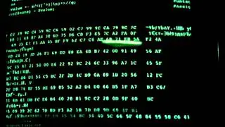 HUD   Pixelated Computer Strobing Screen   Black and Green