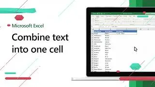 Combine text from two or more cells into one cell in Excel |  Tutorial | 