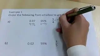 Ordering fractions, decimals & percentages