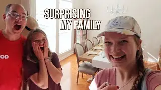 FLYING ACROSS THE COUNTRY FROM COLLEGE & SURPRISING MY FAMILY!! *shocked*
