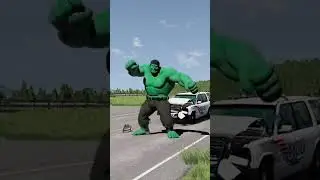 Cow Hulk vs Car In Reverse #shorts #epic