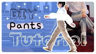 DIY Tutorial Video I High Rise Straight-Leg Pants with Free Patterns