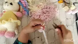 Мастер класс , единорожка крючком из плюшевой пряжи,первая часть!