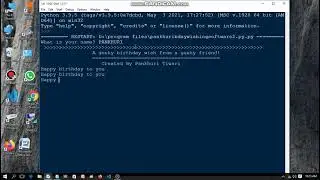 how to make the birthday wishing software in python.