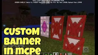 HOW TO MAKE CUSTOM BANNERS IN MCPE 1.2 // how to make a custom banner [Minecraft PE 1.2]
