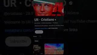 28 Million Subscriber in a Day | Welcome @cristiano Ronaldo