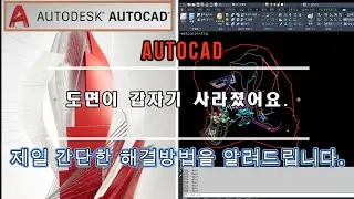 AUTOCAD(오토캐드) 도면이 갑자기 안보일때 해결방법입니다. 측량프로그램에 넣었을때 도면이 안보인다면  이 영상을 보고 해결하세요.
