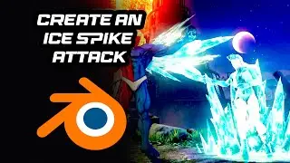 How To Make A Stylized Ice Attack Effect [Blender Tutorial + Cell Fracture + Geometry Nodes]
