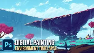 Fountain - Environment Digital Painting
