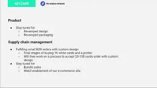 Status Town Hall #83 -  14 February 2022