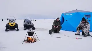 Зимняя рыбалка на Базе отдыха «Изумрудное»