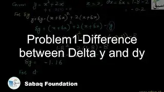 Problem1-Difference between Delta y and dy, Math Lecture | Sabaq.pk