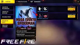 URGENTE!! EVENTO DE LOGIN COM SKINS E EMOTE DO HOMEM ARANHA? CALENDARIO E MAIS NO FREE FIRE