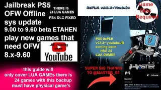 how to JB Jailbreak PS5 from 8.00 to 9.60 VER 23.2+YTJB COMING SOON more stable and itemzflow works