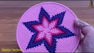 Left handed: Crocheting a mandala in a ring
