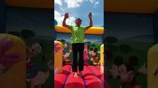 Jump on the Mickey Mouse inflatable bounce house #inflatable #disney #mickeymouse #funny