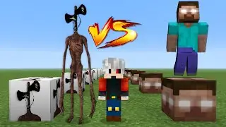 SİREN KAFA VS HEROBRINE ŞANS BLOKLARI 😱 - Minecraft (Siren Head vs Herobrine)