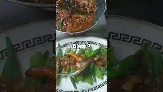Lady Finger (okra) with shrimp paste (bagoong) #shorts