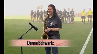 Donna Schwartz Performing the National Anthem for Angel City Football Club
