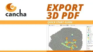 Exporting 3D pdf files from Cancha geometallurgical software