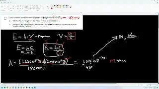 Chemistry Photon Wavelength and Energy