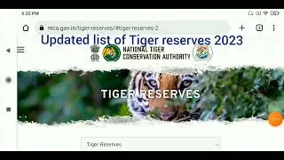 TIGER RESERVES 2023 UPDATED #upsc2023