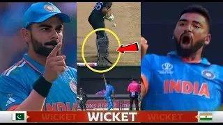 Rohit, Virat & Siraj Angry Celebtation When Siraj Took Stump Breaking Wicket Of Babar Azam INDvsPAK