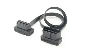 OBD II 16 Pin Splitter Extension Cable - Ultra Flat & Durable 60cm OBD2 Adapter for Easy Diagnostics