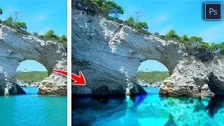 How To: Water Reflection In Photoshop (1 Min) | Using Warp, Motion Blur | Reflection In Water Effect