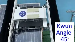 Amazning & Incredible, Will the Solar Cleaning Robot Kwun Falling Down on the 45° Angle Solar Panel?