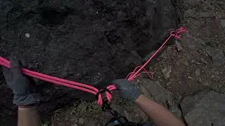 Ascending and rappelling on a stupidly pink rope.