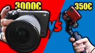 CÁMARA muy CARA (3000€) vs MÓVIL BARATO con Gimbal Hohem (350€)