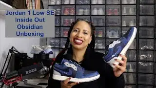 Jordan 1 Low SE Craft Inside Out Obsidian Unboxing | Sneakers and Handbags