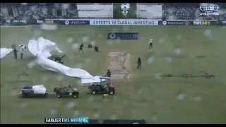 Guy gets wiped out by pitch cover in strong winds!